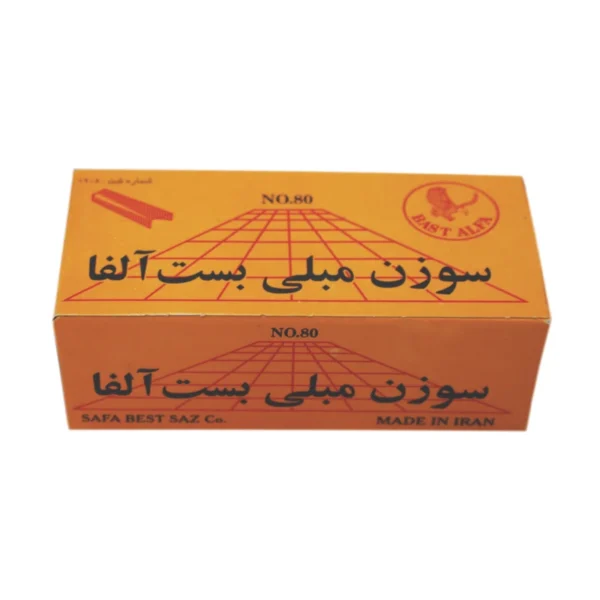 سوزن منگنه مبلی بست آلفا مدل 80/4 بسته 9000 عددی