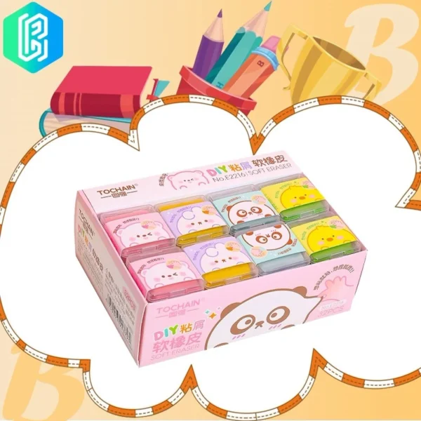 پاک کن جعبه ای حیوانات خمیری برند tochain - تصویر 5