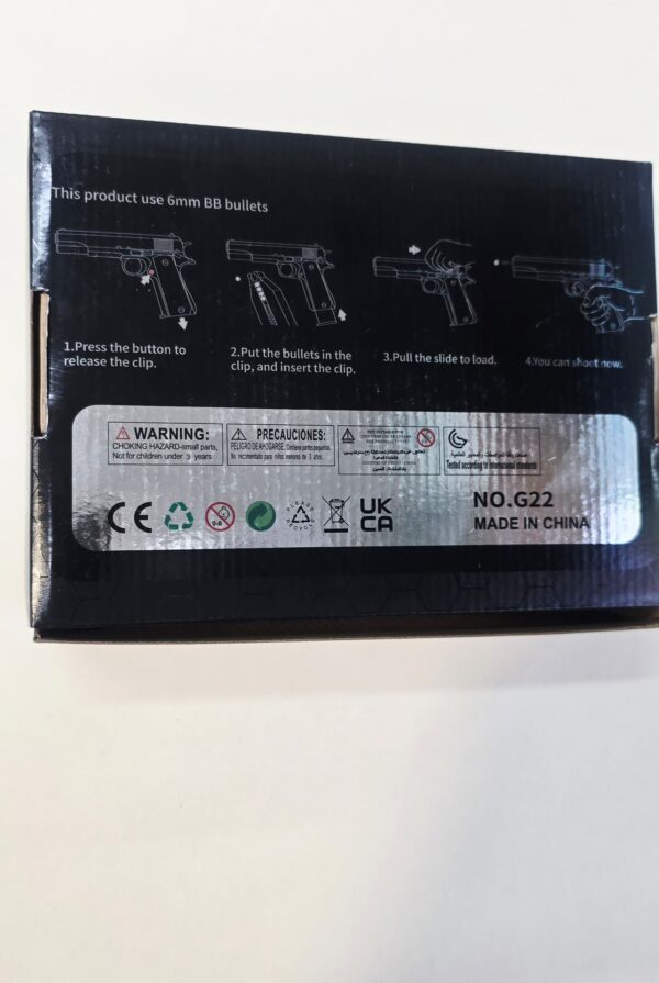 کلت و تفنگ فلزی ساچمه ای مدل G22 ا AIR SOFT GUN G22 - تصویر 2